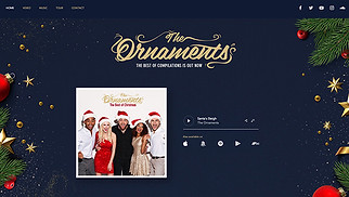 Band website templates - Christmas Album Landing Page