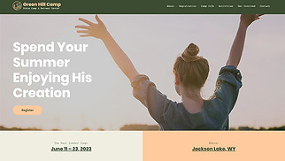 Religion website templates - Bible Camp