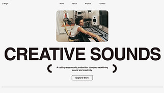 Events website templates - Music Production Company (Bold)