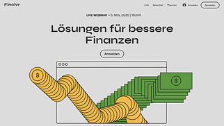 Neu! Website-Vorlagen - Fintech-Webinar