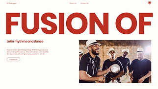 Band website templates - Salsa Band (Energetic)