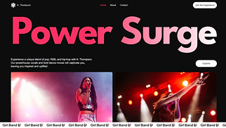 Music website templates - Girl Band (Empowering)