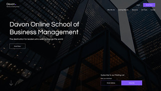 Education website templates - Online Business Consulting School