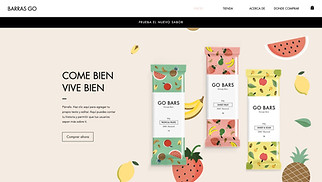 Comidas y Bebidas plantillas web – Empresa de barritas de snack
