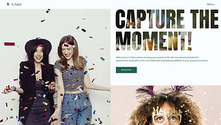 Events website templates - Photobooth Service (Playful)