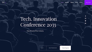 Teknoloji ve Uygulamalar site şablonları - Konferans Web Sitesi