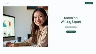 Resumes & CVs website templates - Technical Writer Resume (Bright)