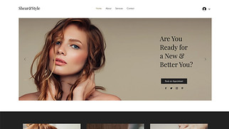 Template Cosmetica e capelli per siti web - Salone di bellezza 