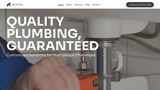 All website templates - Plumbing Service (Bright)