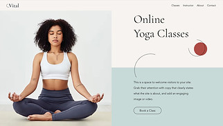 Education website templates - Online Yoga Classes (Illustrative)