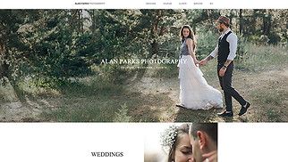 Hjemmesideskabeloner til Begivenheder & portrætter - Bryllupsfotograf