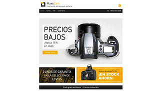 eCommerce plantillas web – Tienda de cámaras fotográficas