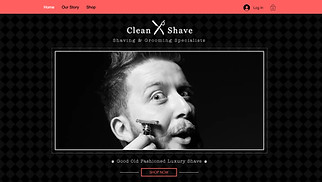 eCommerce website templates - Shave Shop