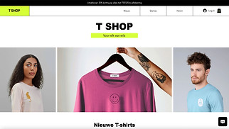 eCommerce website templates - T-shirt webshop