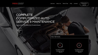 Industrial website templates - Automobile Repair Shop (Geometric)