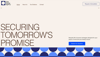 Mẫu trang web Tài chính - Life Insurance Agency (Abstract)