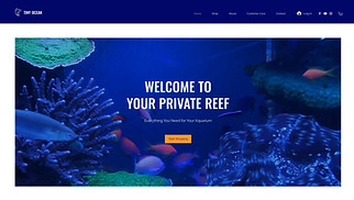 비즈니스 웹 사이트 템플릿 – 어항 전문 작은 바다 쇼핑몰