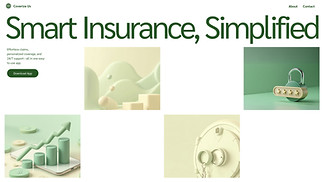 Finance website templates - App Landing Page (Green)