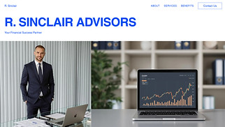 Consulting & Coaching website templates - Business Consultants (Blue)