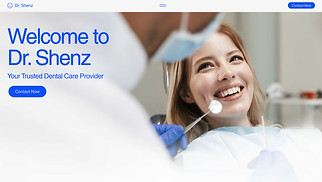 Health website templates - Dentist (Blue)