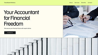 Finance website templates - Financial Advisory Accountant (Fresh)