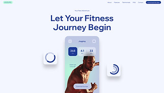Sports & Fitness website templates - Fitness App Launch (Dynamic)