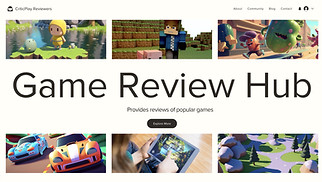 Blog website templates - Gaming Review (Illustrative)