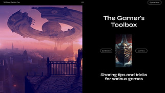 Blog website templates - Gaming Blog (Dark)
