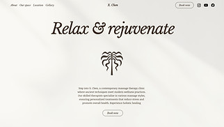 Wellness website templates - Massage Therapy Clinic (Classic)