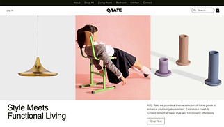 Home & Decor website templates - Online Home Goods Store (Elegant)