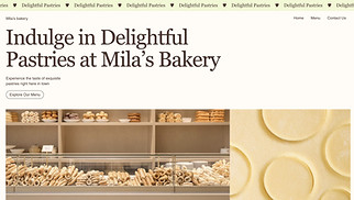 Business website templates - Pastry Shop (Bright)