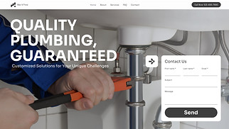 All website templates - Plumbing Service (Bright)