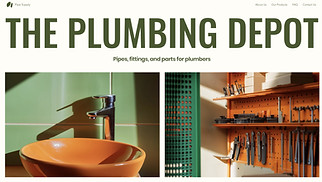 Services & Maintenance website templates - Plumbing Supply Store (Fresh)
