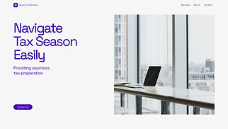 Finance website templates - Tax Accountant (Modern)