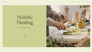 Wellness website templates - Chinese Medicine Center (Minimalistic)