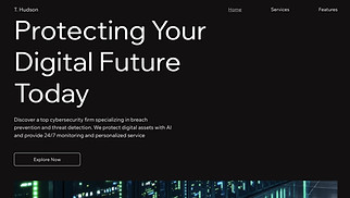  website templates - Cybersecurity Company (Dark)