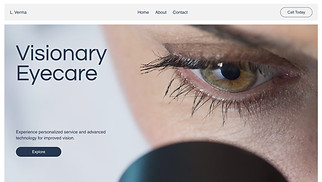 Health & Wellness website templates - Eye Clinic (Bright)