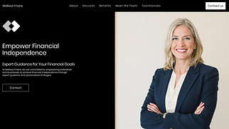 Consulting & Coaching website templates - Financial Consultant (Elegant)