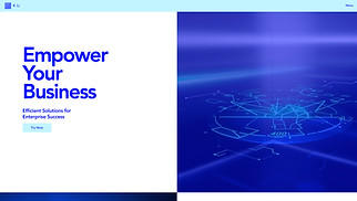 Business website templates - Fintech company (Blue)