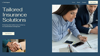  website templates - Insurance Firm (Blue)