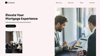 Finance website templates - Mortgage Company (Modern)
