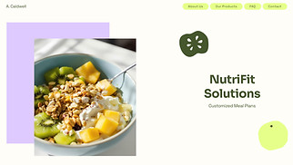Wellness website templates - Nutrition & Diet Coaching (Vibrant)