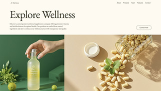 Wellness website templates - Nutritional Supplements Company (Clean)