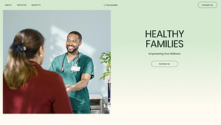 Health & Wellness website templates - Primary Care Clinic (Green)