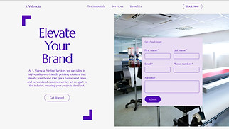  website templates - Printing Service (Bright)