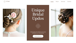 Beauty & Hair website templates - Wedding Hair Stylist (Chic)