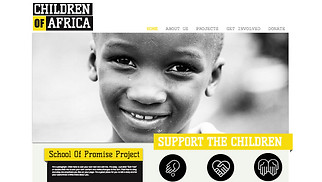 커뮤니티 웹 사이트 템플릿 – 아프리카 어린이 돕기 비영리단체