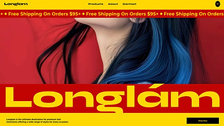  website templates - Hair Extensions Online Store (Red)