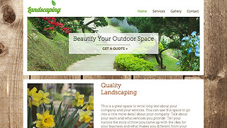 Bedrijven website templates - Landschapsbedrijf