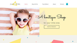 온라인 쇼핑몰 웹 사이트 템플릿 – 아동 의류 판매점